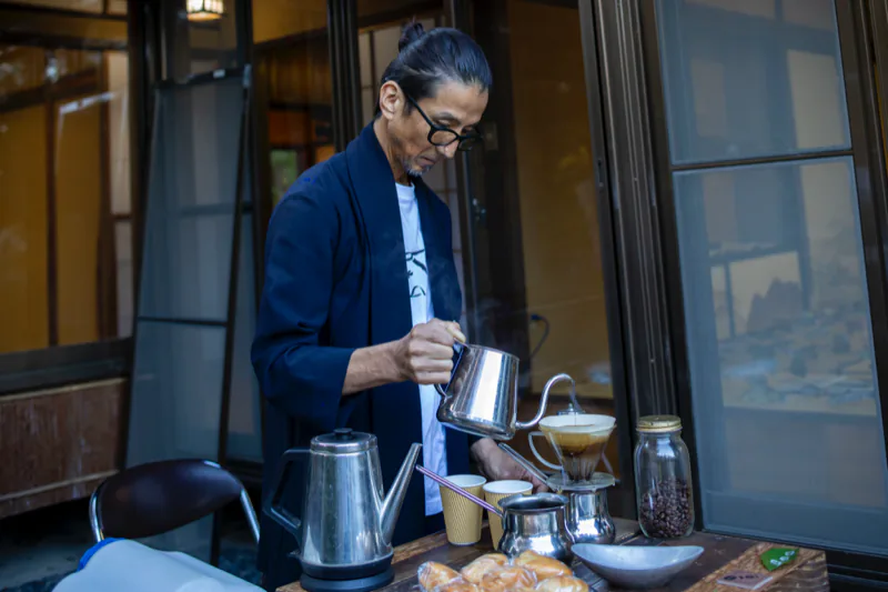 小屋での出張喫茶